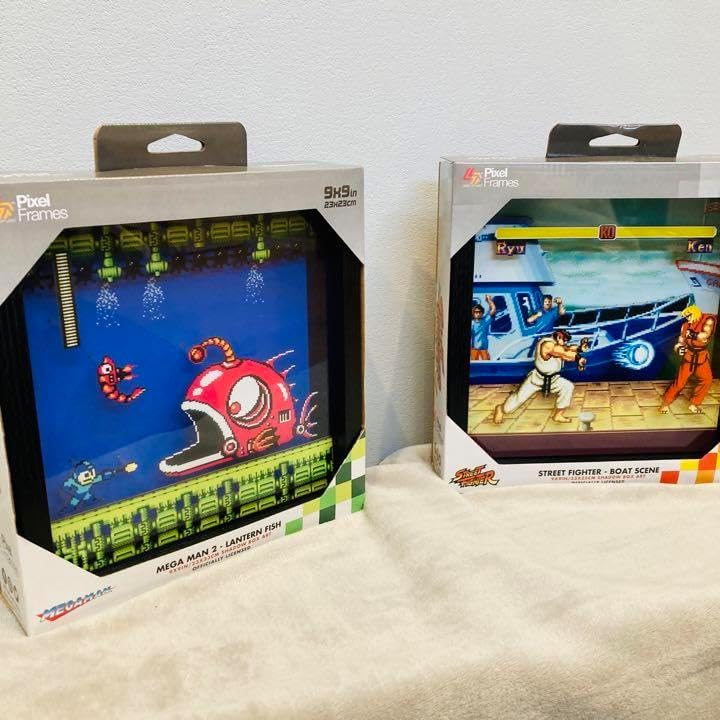 【ピクセルフレーム】ストリートファイター2 ロックマン2 シャドウボックス ピクセルフレームストリートファイター2 ロックマン2 シャドウ